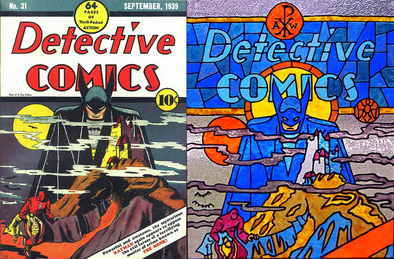 Illustration for article titled Classic comic book covers recreated in stained glass